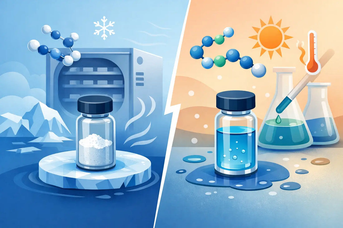 Lyophilised Versus Solution Peptide Stability